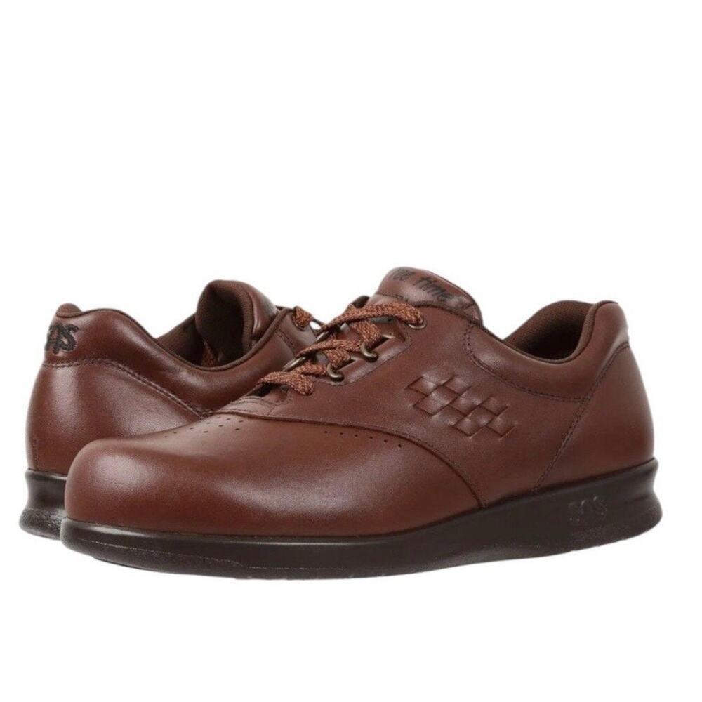 SAS Free Time Walking Shoe Leather Brown Women’s Size 10.5 Comfort Diabetic Shoe